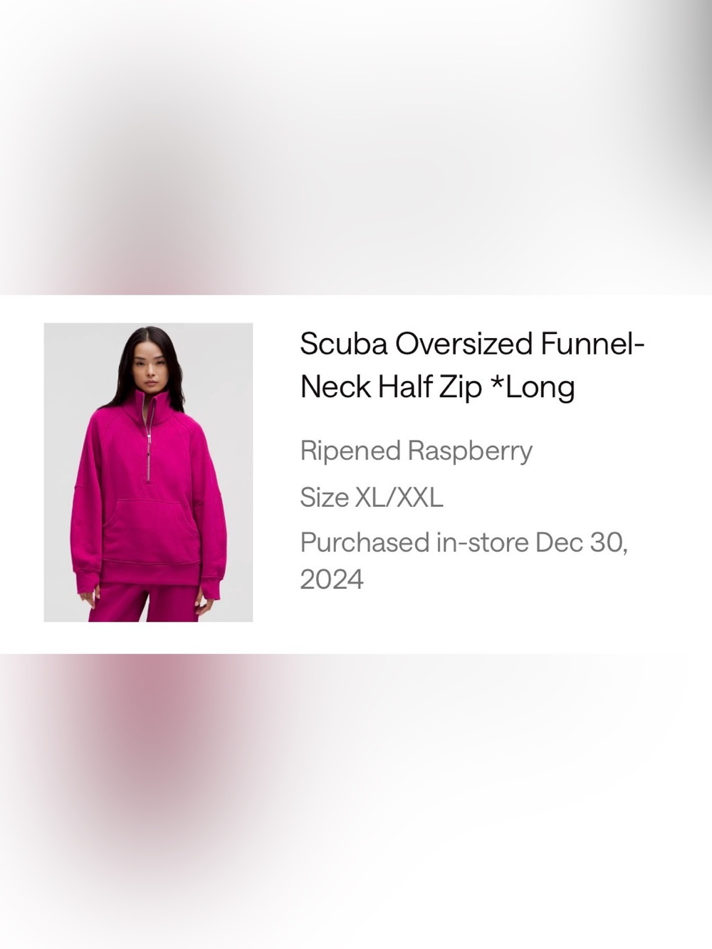 Lululemon Scuba Oversized Funnel-Neck Half Zip - long - size XL/XXL - Picture 11 of 11